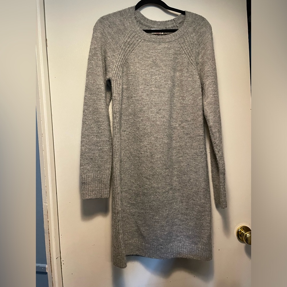 Shrinking Violet Grey Gray Women’s Sweater Long Sleeve Dress Size Large L
